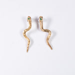 Temptation Snake Emerald Earrings sculptural Jewelry | The Bow Jewelry