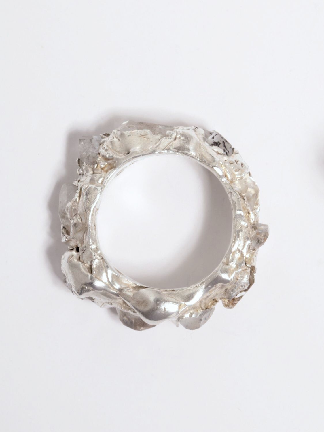 Destiny Herkimer Quartz Ring sculptural Jewelry | The Bow Jewelry