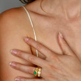 Cleopatra Emerald Ring sculptural Jewelry | The Bow Jewelry