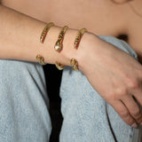 Venom Emerald Snake Cuff sculptural Jewelry | The Bow Jewelry
