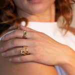 Leo Herkimer Quartz Ring sculptural Rings | The Bow Jewelry