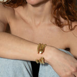 Venom Emerald Snake Cuff sculptural Jewelry | The Bow Jewelry