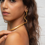 Venom Serpent Earrings sculptural Jewelry | The Bow Jewelry
