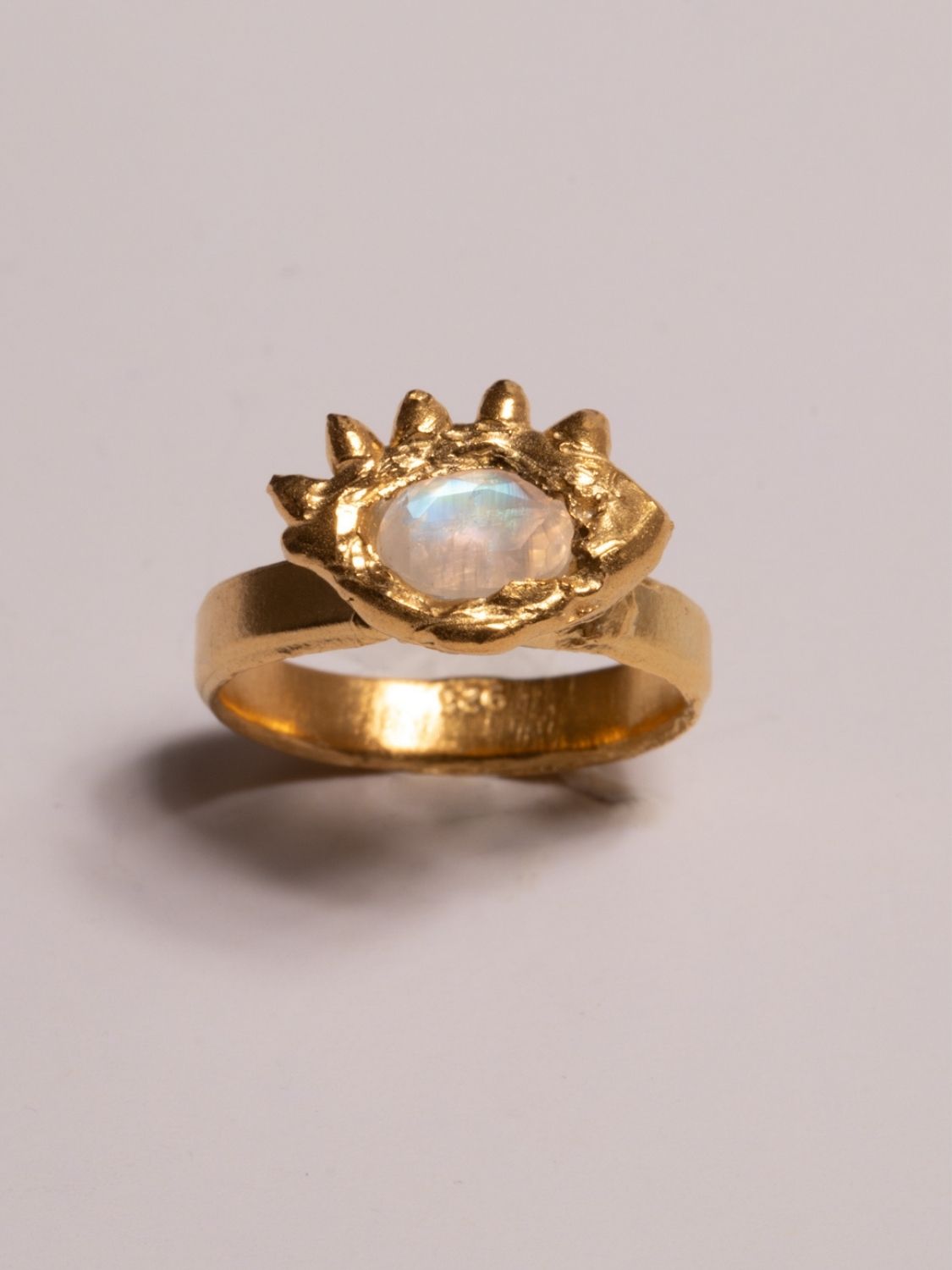 Visionary Moonstone Eye Ring sculptural Rings | The Bow Jewelry