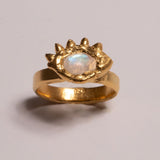 Visionary Moonstone Eye Ring sculptural Rings | The Bow Jewelry