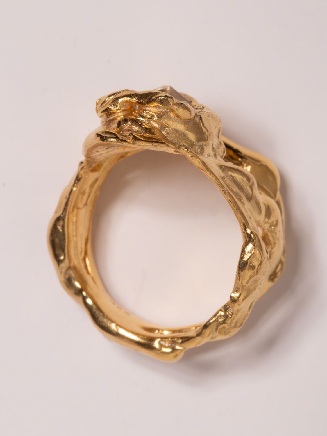 Leo Herkimer Quartz Ring sculptural Rings | The Bow Jewelry