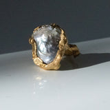 Mercury Pearl Ring sculptural Jewelry | The Bow Jewelry