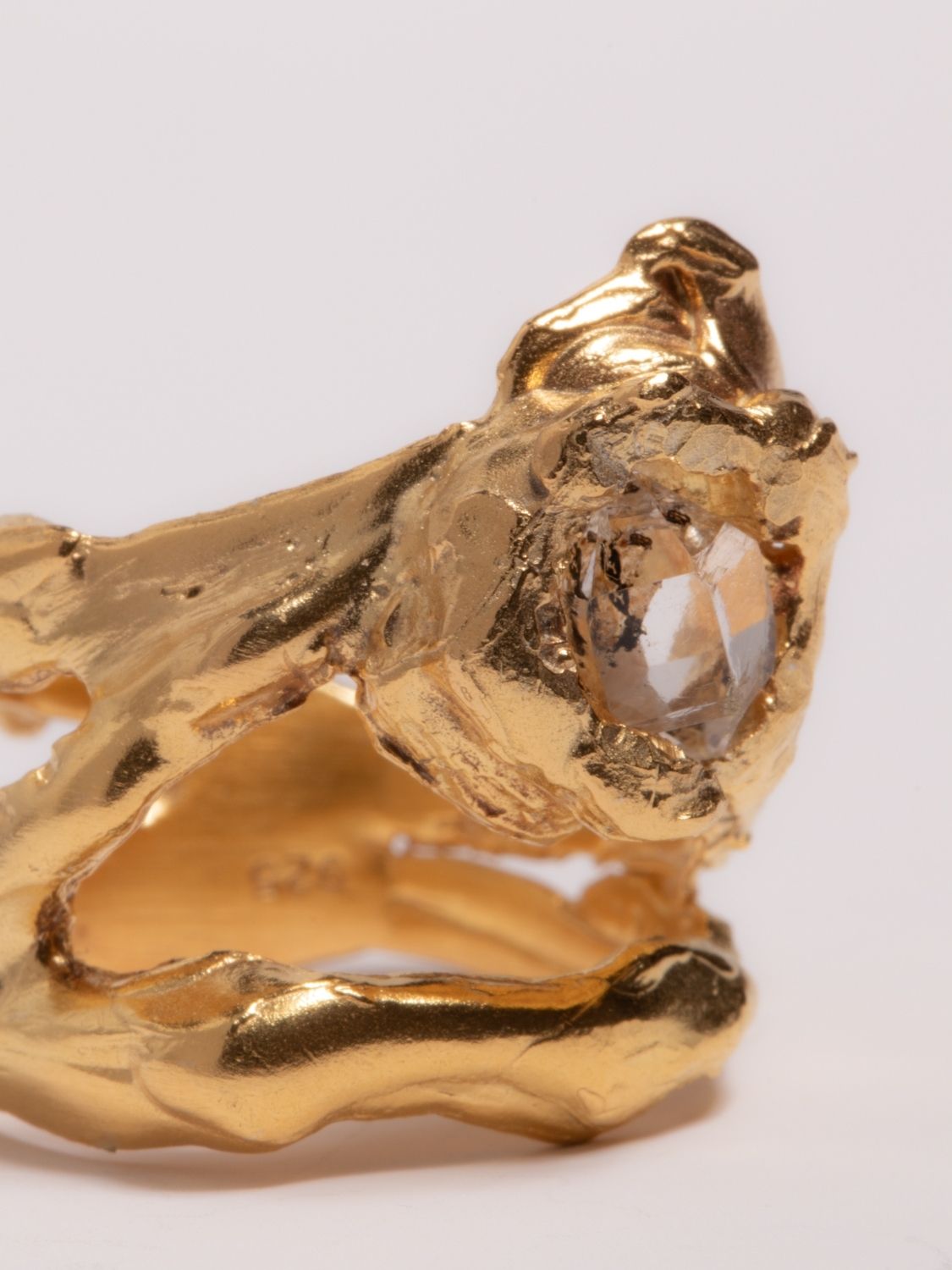 Leo Herkimer Quartz Ring sculptural Rings | The Bow Jewelry