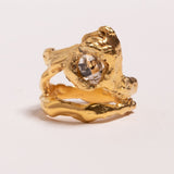 Leo Herkimer Quartz Ring sculptural Rings | The Bow Jewelry