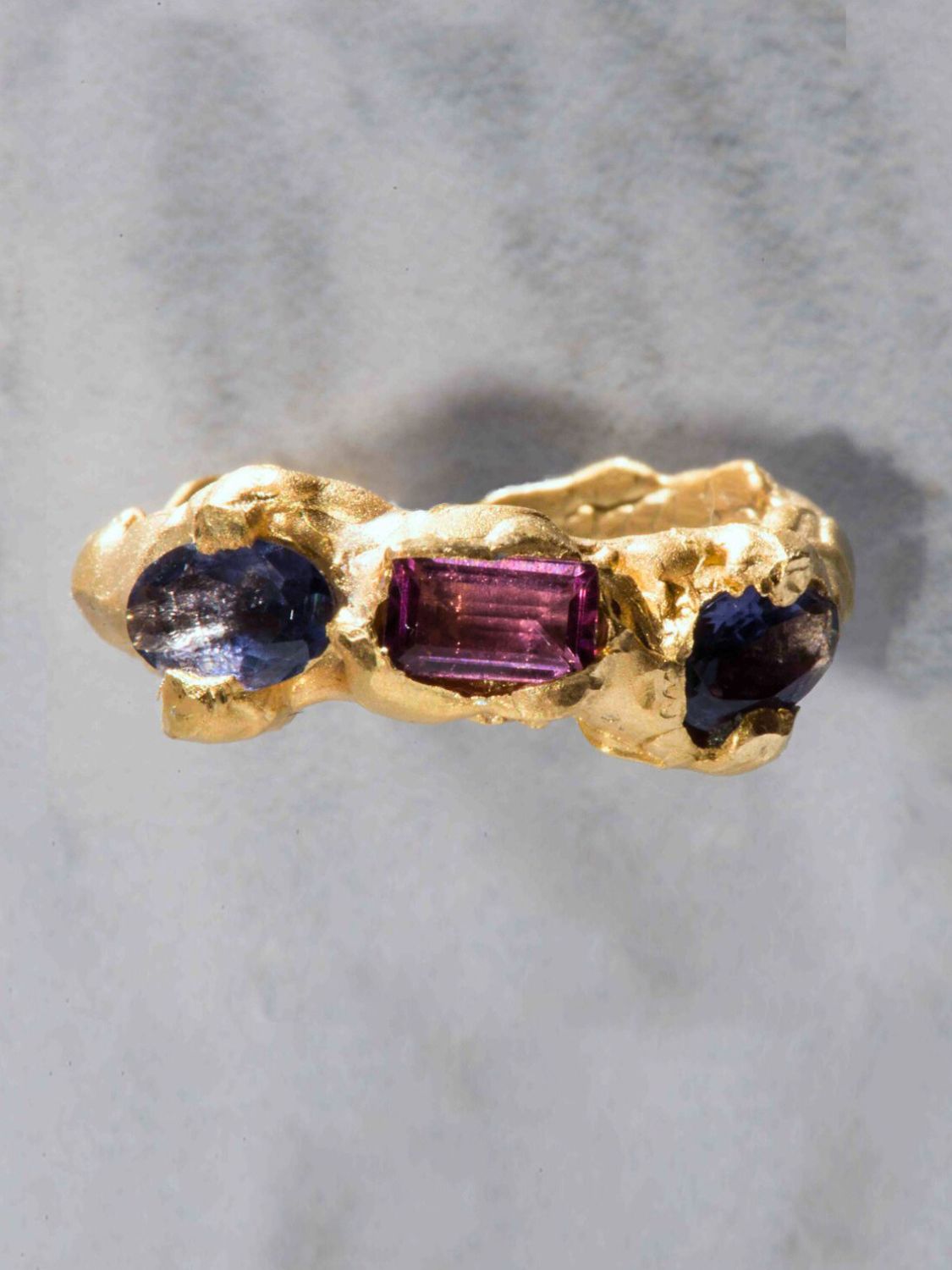Orion Rubellite Tanzanite Ring sculptural Jewelry | The Bow Jewelry