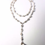 Celestial Herkimer Quartz Lariat Necklace sculptural Jewelry | The Bow Jewelry