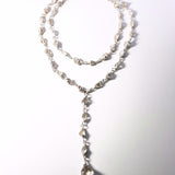 Celestial Herkimer Quartz Lariat Necklace sculptural Jewelry | The Bow Jewelry