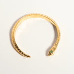 Venom Emerald Snake Cuff sculptural Jewelry | The Bow Jewelry