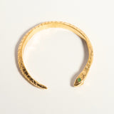 Venom Emerald Snake Cuff sculptural Jewelry | The Bow Jewelry