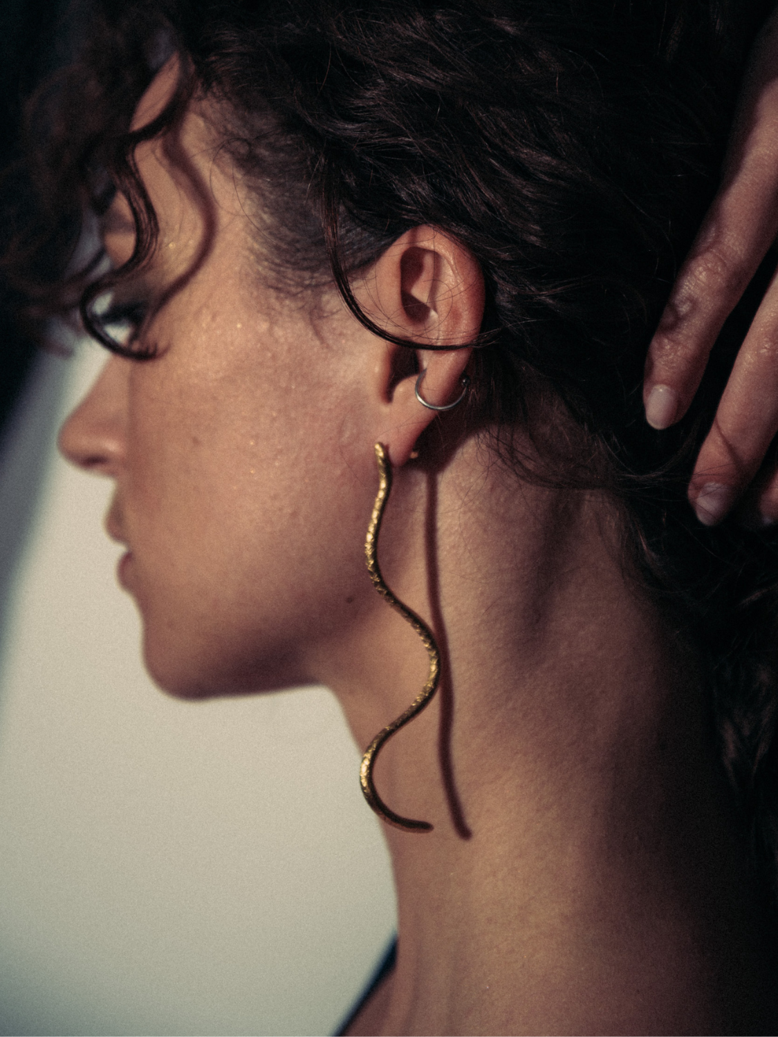 Temptress Serpent Earrings sculptural Jewelry | The Bow Jewelry