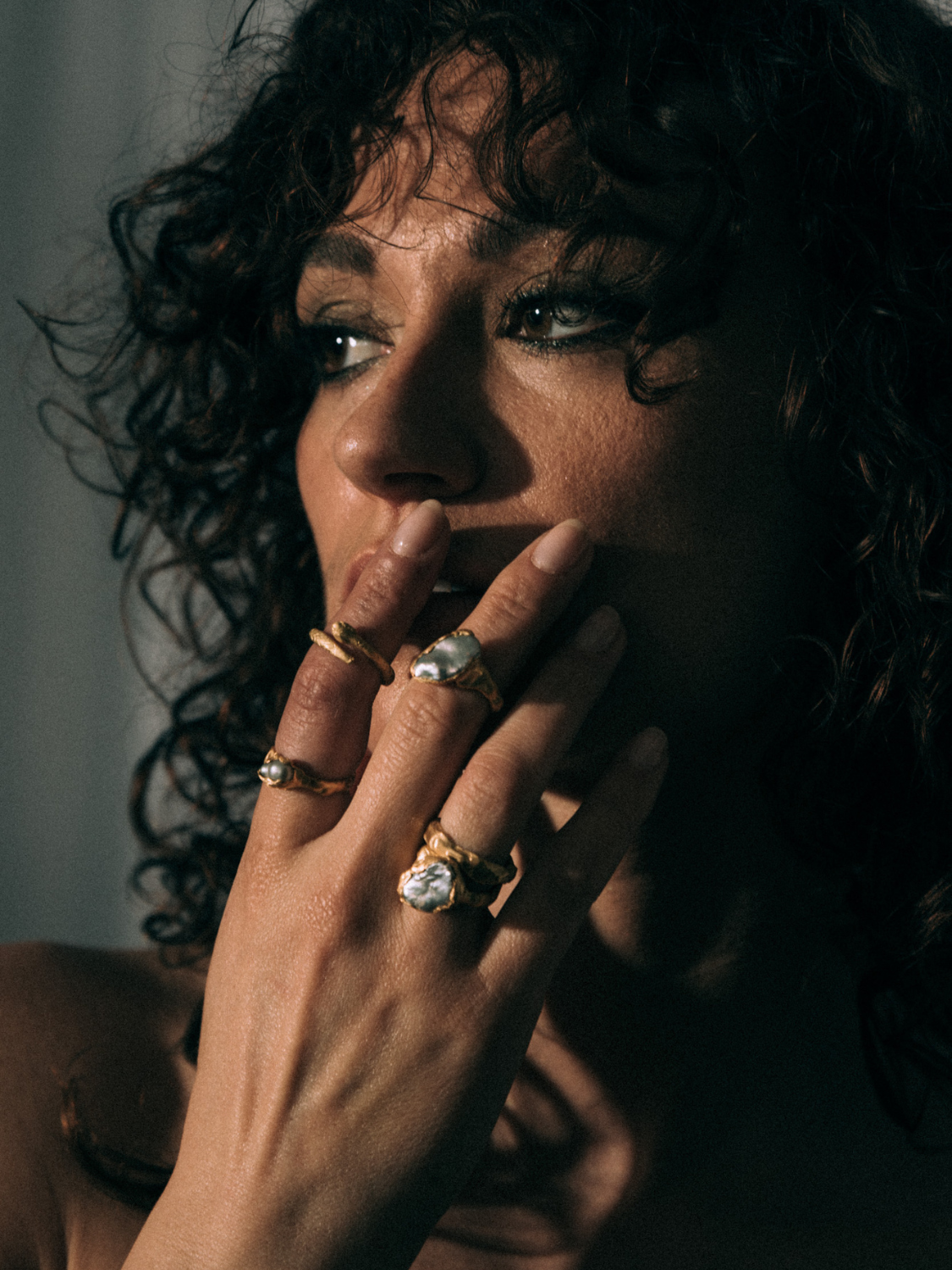 Mercury Pearl Ring sculptural Jewelry | The Bow Jewelry
