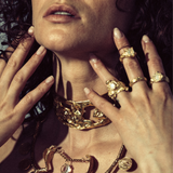 Nyx Moonstone Ring sculptural Rings | The Bow Jewelry