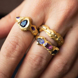 Orion Rubellite Tanzanite Ring sculptural Jewelry | The Bow Jewelry