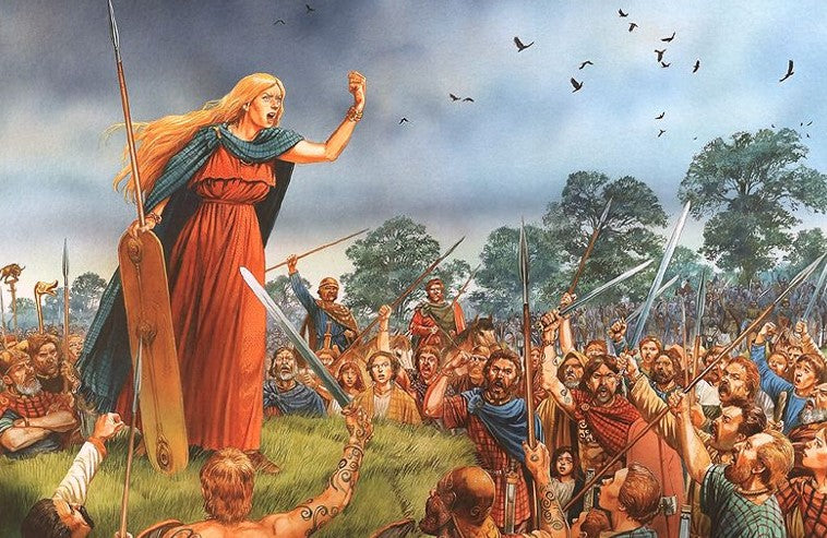 Boudicca talking to crowd