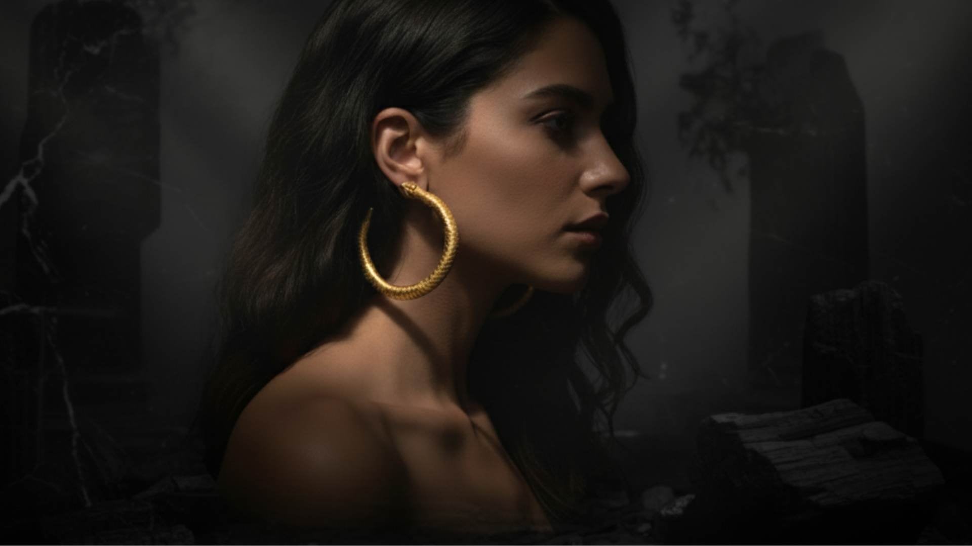 Serpent jewelry collection featuring 18K gold snake rings, earrings, and necklaces | The Bow Jewelry