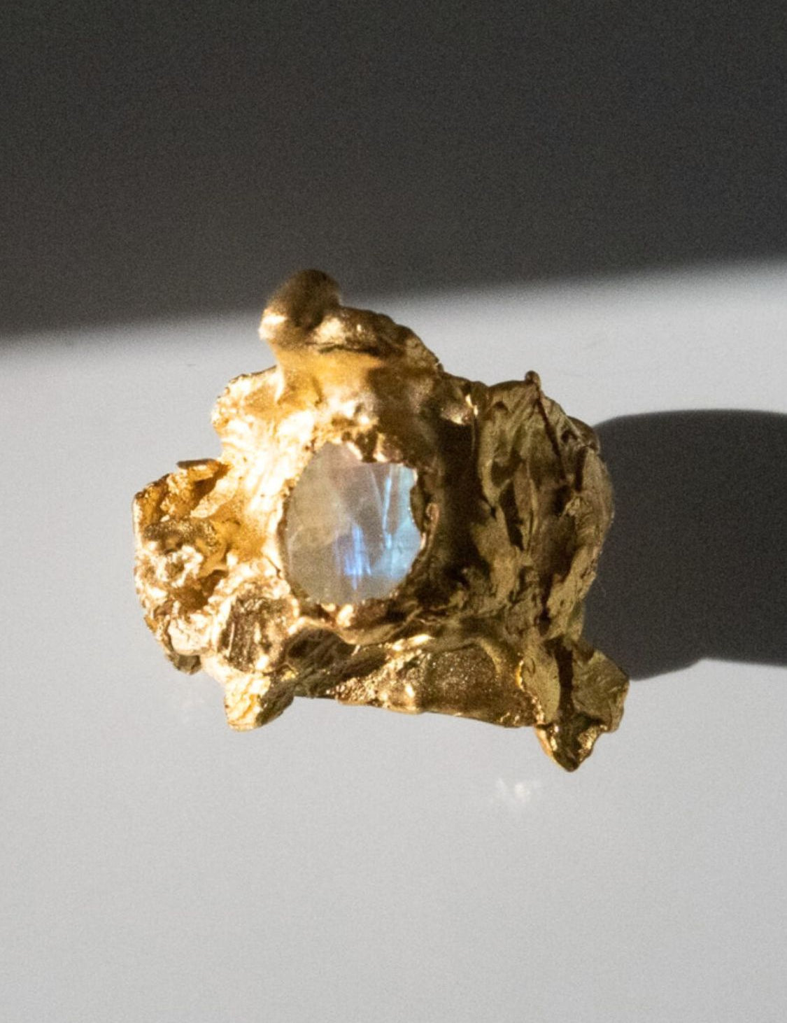 Nyx Moonstone Ring sculptural Rings | The Bow Jewelry