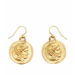 Athena Warrior Coin earrings | The Bow Jewelry