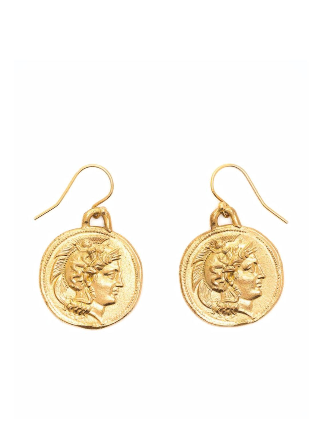 Athena Warrior Coin earrings | The Bow Jewelry