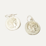 Athena Coin Earrings Silver