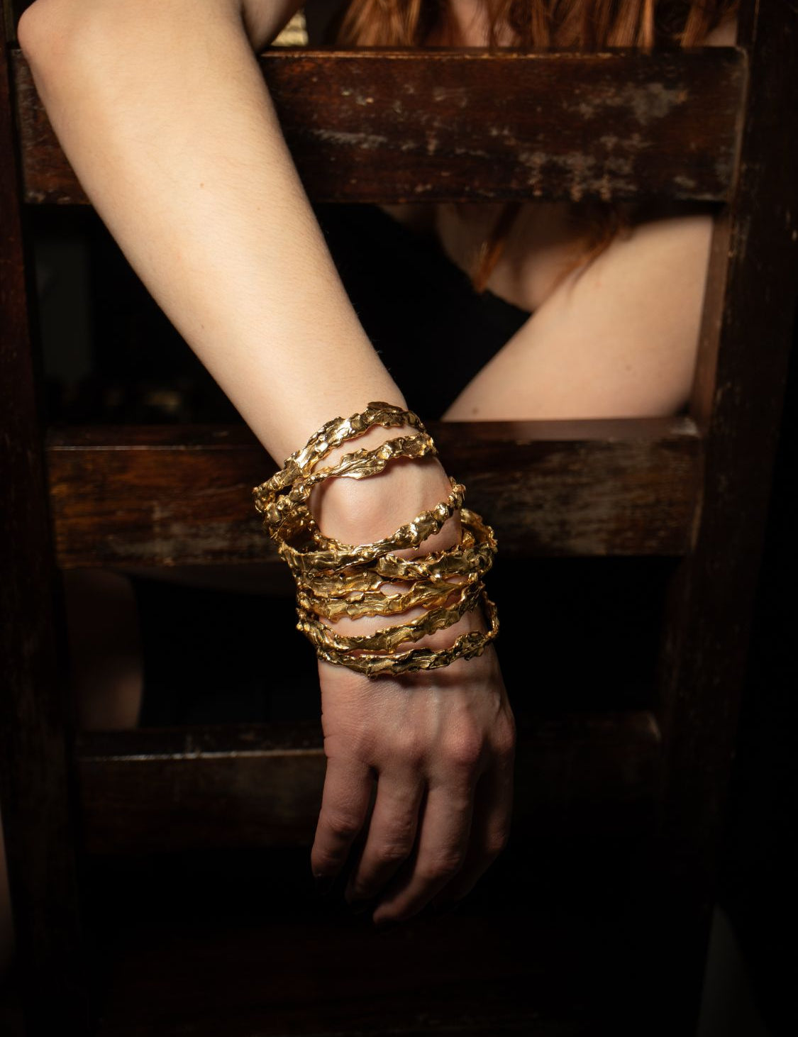 Uranus Bangle Bracelet sculptural Jewelry | The Bow Jewelry