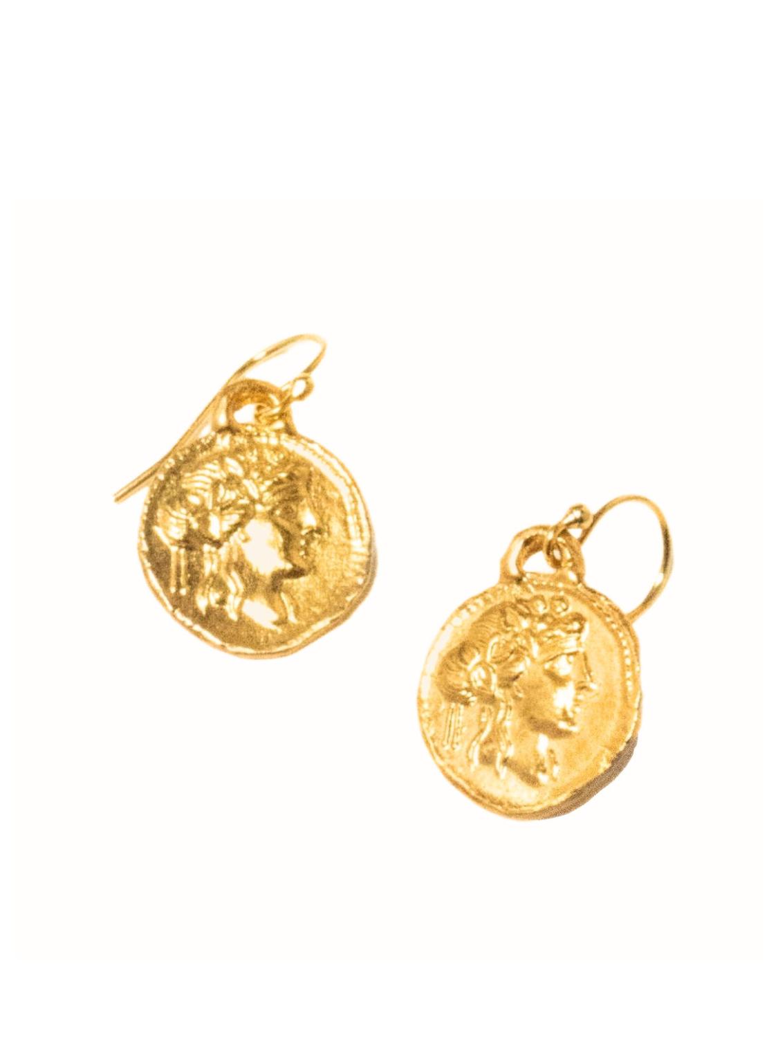 Goddess of Power Coin Earrings | The Bow Jewelry