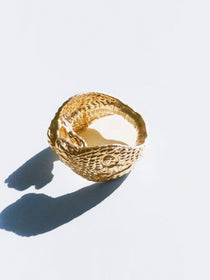 double cobra gold plated ring | The Bow Jewelry
