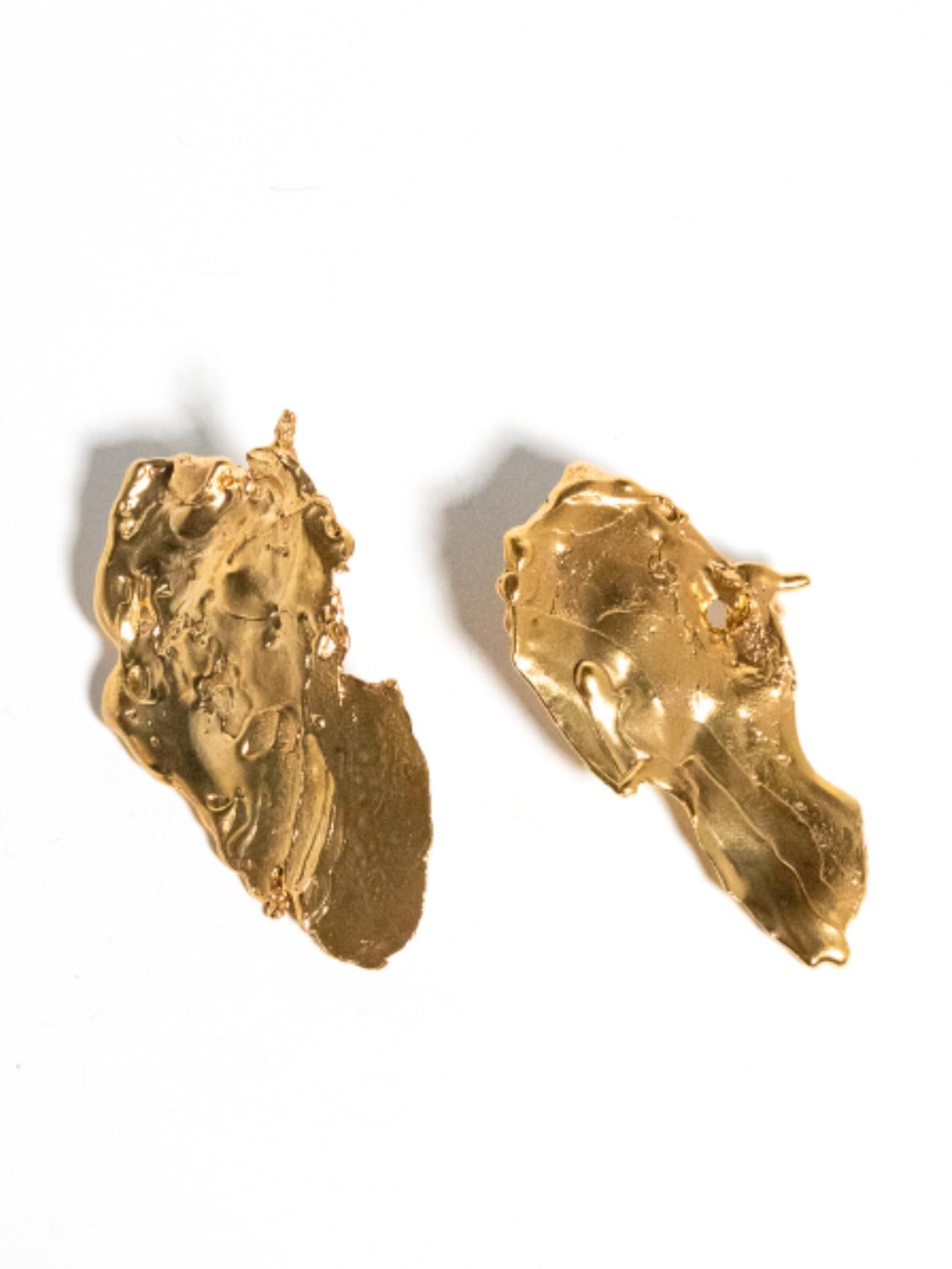 Flame Earrings sculptural Jewelry | The Bow Jewelry