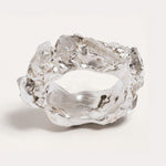 Herkimer Quartz encrusted silver statement eternity band | The Bow Jewelry