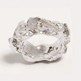 Herkimer Quartz encrusted silver statement eternity band | The Bow Jewelry