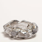 Herkimer Quartz encrusted silver statement eternity band | The Bow Jewelry