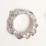 Herkimer Quartz encrusted silver statement eternity band | The Bow Jewelry