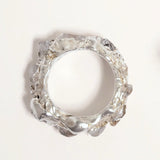 Herkimer Quartz encrusted silver statement eternity band | The Bow Jewelry