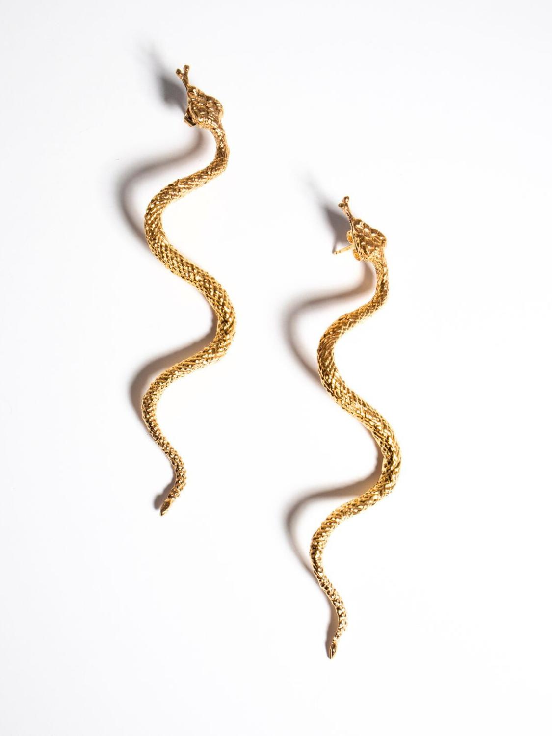 Tiamat Serpent Earrings sculptural Earrings | The Bow Jewelry