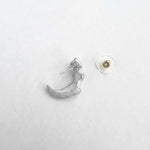 Back of Star Idol Earrings in Silver - The Bow Jewery