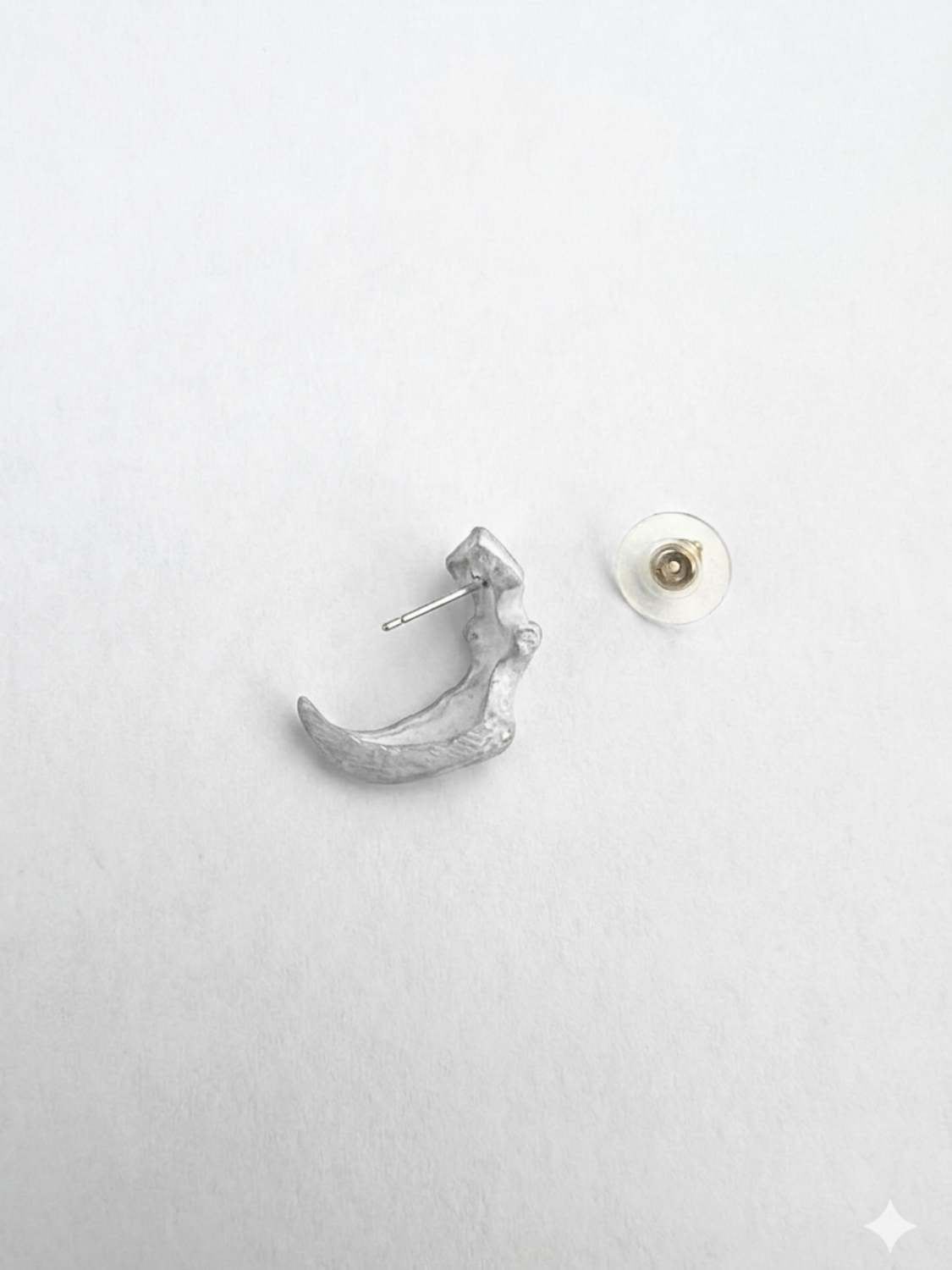 Back of Star Idol Earrings in Silver - The Bow Jewery
