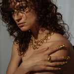 The Source  and Serpent Snake Chain Choker sculptural symbolic Jewelry | The Bow Jewelry