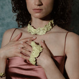 Weighted Necklace sculptural Jewelry on model | The Bow Jewelry