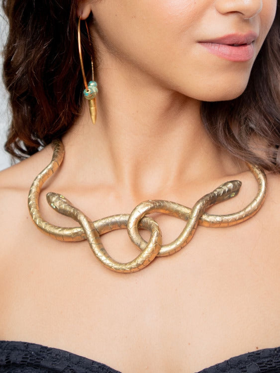 Le Serpent Necklace sculptural Jewelry | The Bow Jewelry