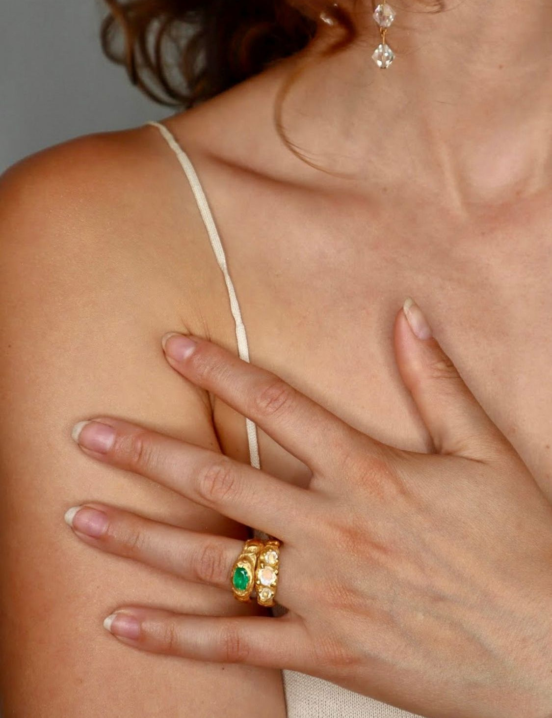 Cleopatra Emerald Ring sculptural Jewelry | The Bow Jewelry