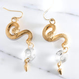 Serpent and Crystal Earrings | The Bow Jewelry