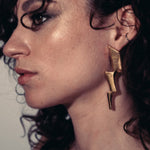 Daughter of Zeus Lightning Earrings sculptural symbolic Jewelry | The Bow Jewelry