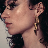 Daughter of Zeus Lightning Earrings sculptural symbolic Jewelry | The Bow Jewelry