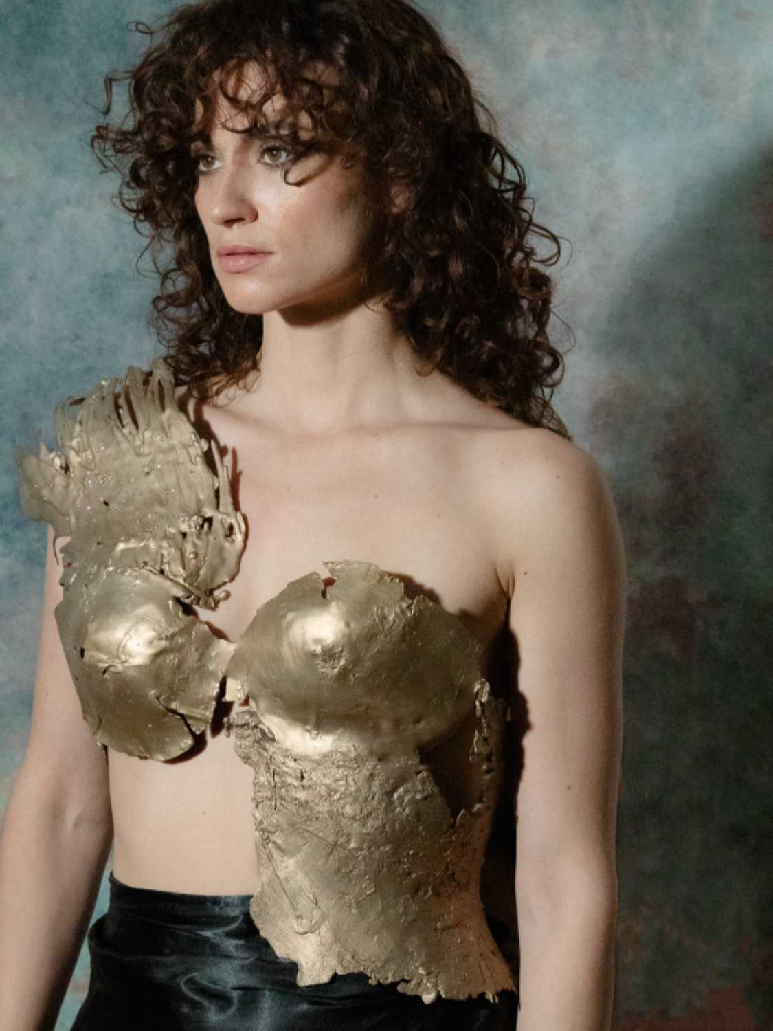 Torn Bronze Bustier sculptural Jewelry | The Bow Jewelry