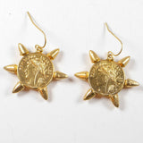 Fate Studded Coin Earrings