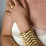 Broken Column Cuff sculptural Jewelry | The Bow Jewelry